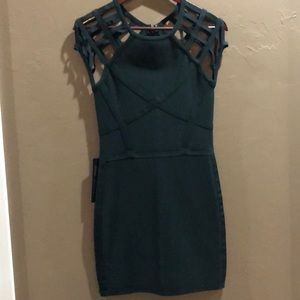 Green Bebe body con dress size M